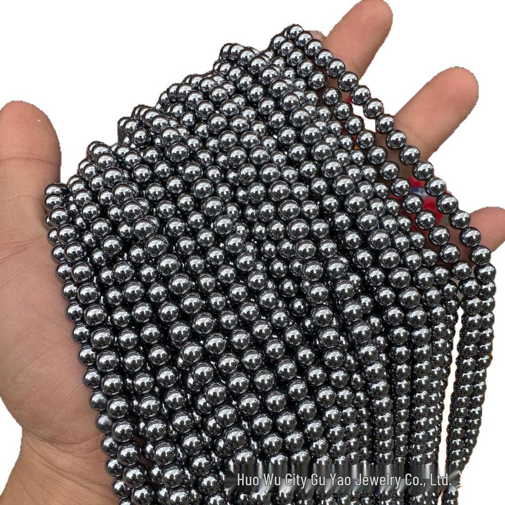 Натуральные Терahertz-Камень Круглые Бусины для DIY Высокая Теплопроводность Энергетические Браслеты