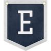Handmade Felt Alphabet Pennant Banner for Nursery Room Decor - Navy Blue & Beige Educational Wall Hanging for Kids Room 11.8 x 13.8 Inches (B)