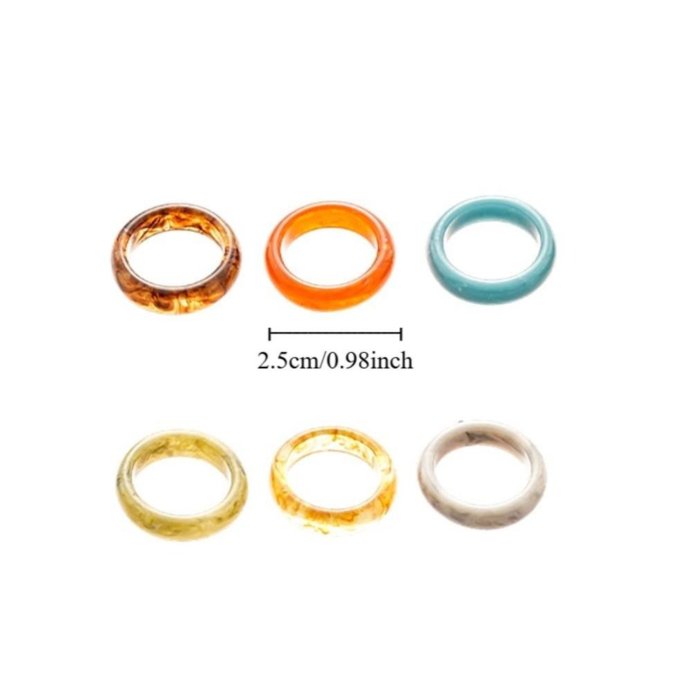 Dopamine Candy Color Finger Buckle Korean Style Geometric Forefinger Ring Solid Resin Ring Women