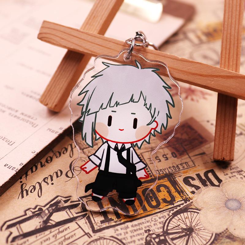 Брелок Bungo Stray Dogs Игрушки Версия Q Накадзима Ацуси Йосано Акико Куникида Доппо Мори Огай Пластиковый Брелок Подарок Игрушка