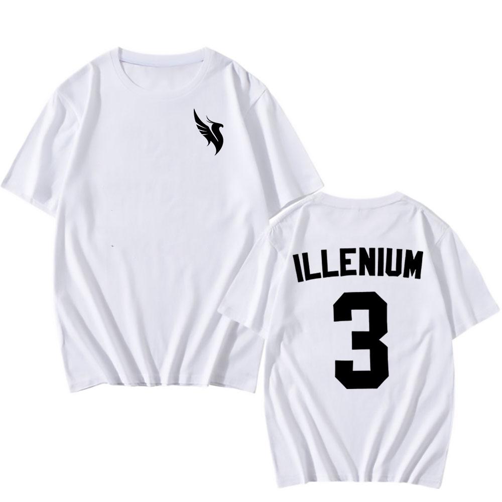 2026 New ILLENIUM mens 100cotton Tshirt hiphop regular style Mens and Womens oversized Y2K Tee Casual Loose Outdoor Street