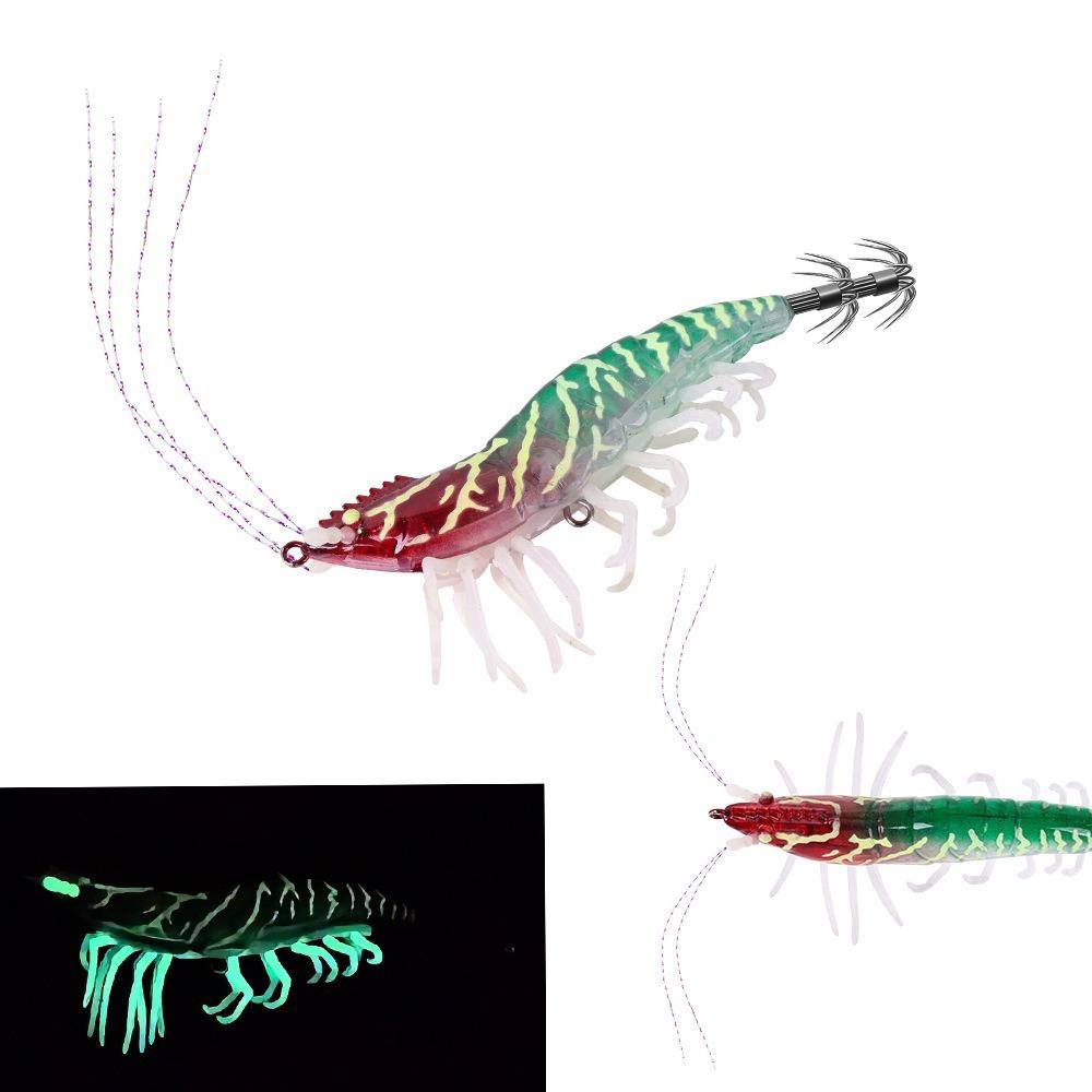 Luminous Squid Jig 7g/12g Octopus Bait Shrimp Slow Sinking Lure Octopus Fishing