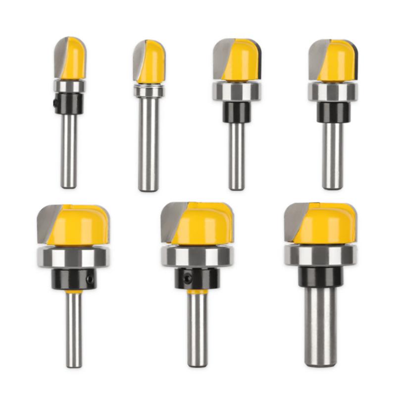 Фреза для фрезерования с хвостовиком 6 мм/6,35 мм/8 мм, диаметр 1-1/8 дюйма, круглоконусная фреза для обработки дерева, угловое сверло по дереву, торцевые фрезерные инструменты