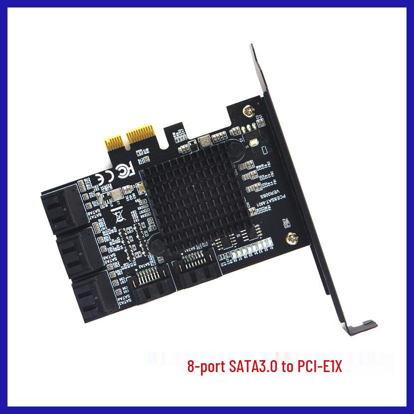 Карта расширения PCI-E на SATA 3.0, 4-портовый/6-портовый адаптер 6 Гбит/с для IPFS и Chia с чипом 88SE9215.