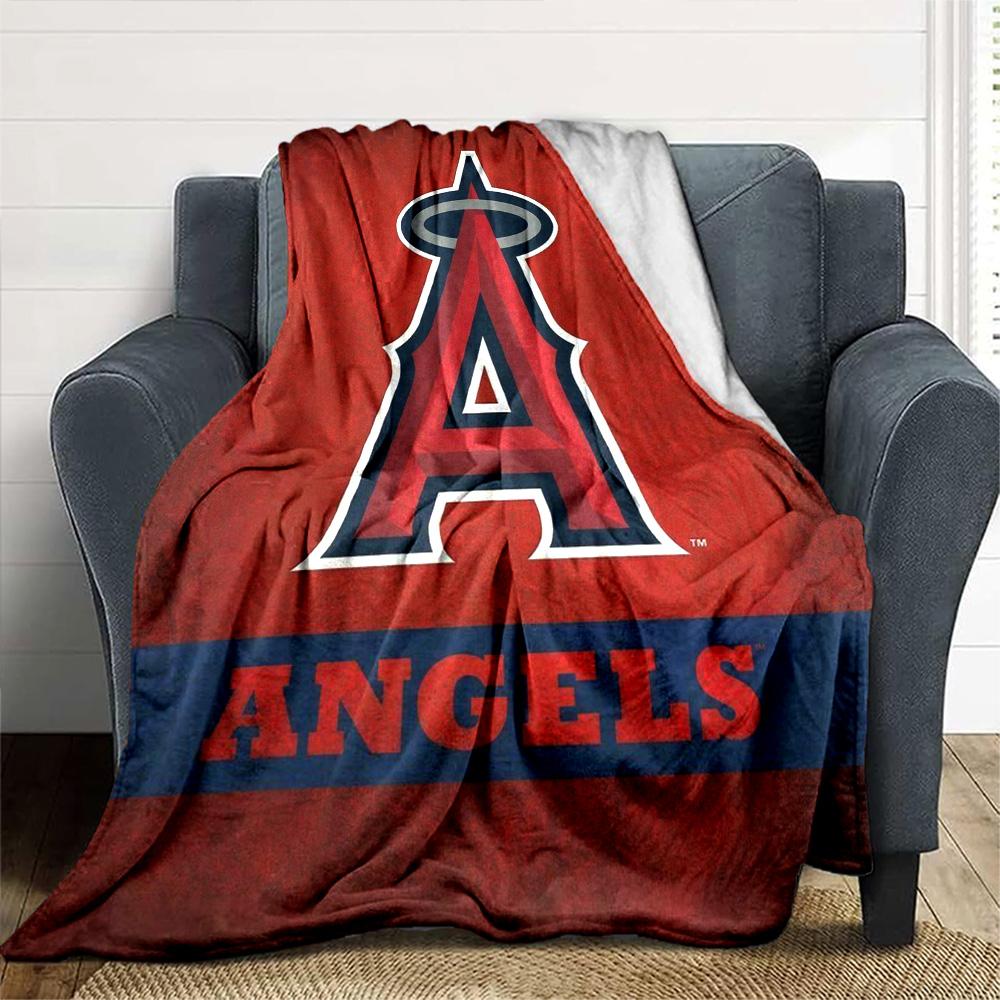 Los Angeles Angels Print Flannel Blanket High Quality Warm Comfortable Cover for All Seasons Perfect for Gifts Home Decor