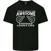 Awesome Stepdad Funny Fathers Day Step Dad Mens Light Cotton T-Shirt