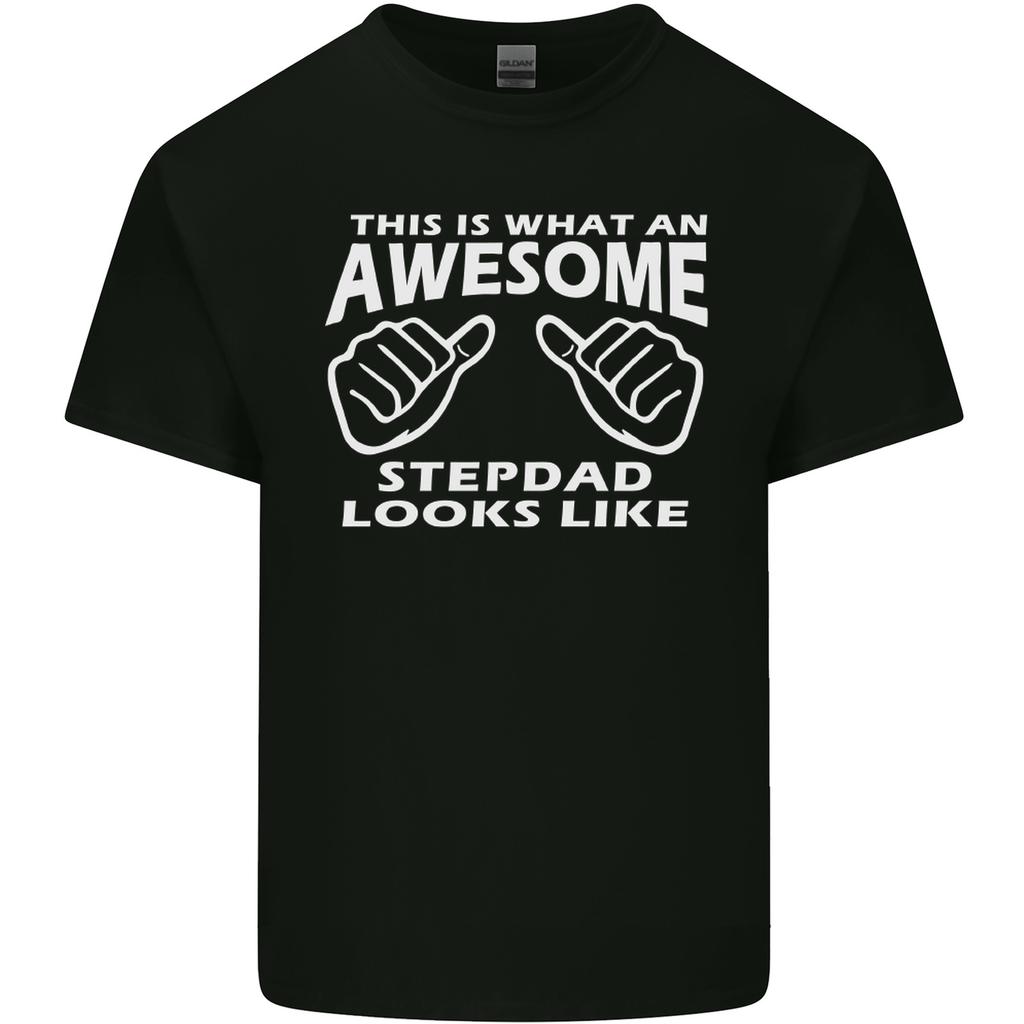 Awesome Stepdad Funny Fathers Day Step Dad Mens Light Cotton T-Shirt