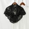 Vintage Head Covering Scarf Shawl Elegant Wedding Headscarf Embroidered Flower Scarf  Party