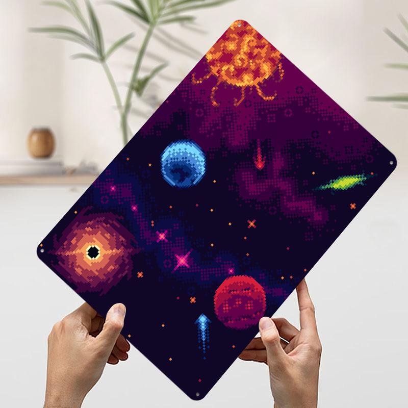 Celestial Cosmos Tin Plaque Poster Customized Wall Art Retro Vintage Metal Signs for Man Cave Luxury Home Decor Items Wand Deko