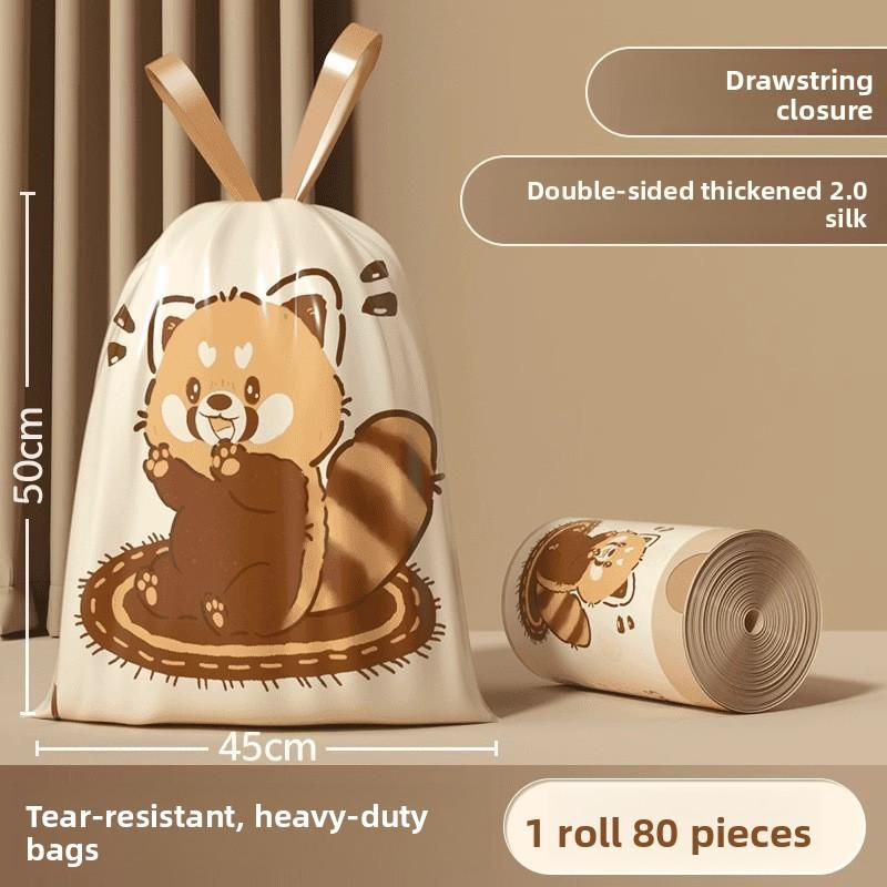 Нерастягивающиеся мусорные пакеты для домашнего использования, Плотные и портативные, Неразрываемые пластиковые пакеты, Большой размер