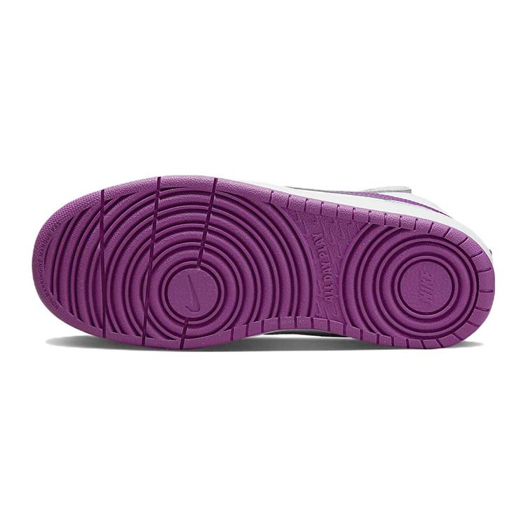 Nike Court Borough Mid 2 GS Pure Platinum Vivid Purple Детские кроссовки Серо-белые Мятно-пенистые CD7782-009