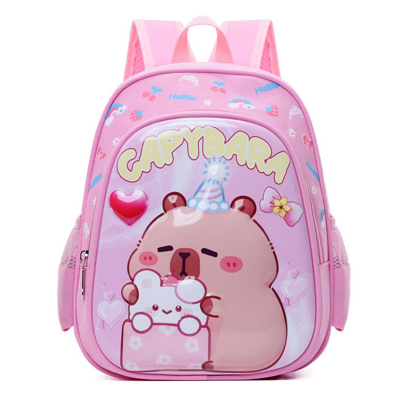 Stylish Capybara Backpack For Preschoolers With Light Weight Design And Colorful Nylon Fabric For Everyday Use