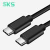 100W 20V 5A 2M Nylon Braided USB Type-C Fast Charging Cable USB 3.0 Aluminum Alloy Shell Type C To C Cable for Laptop Phone