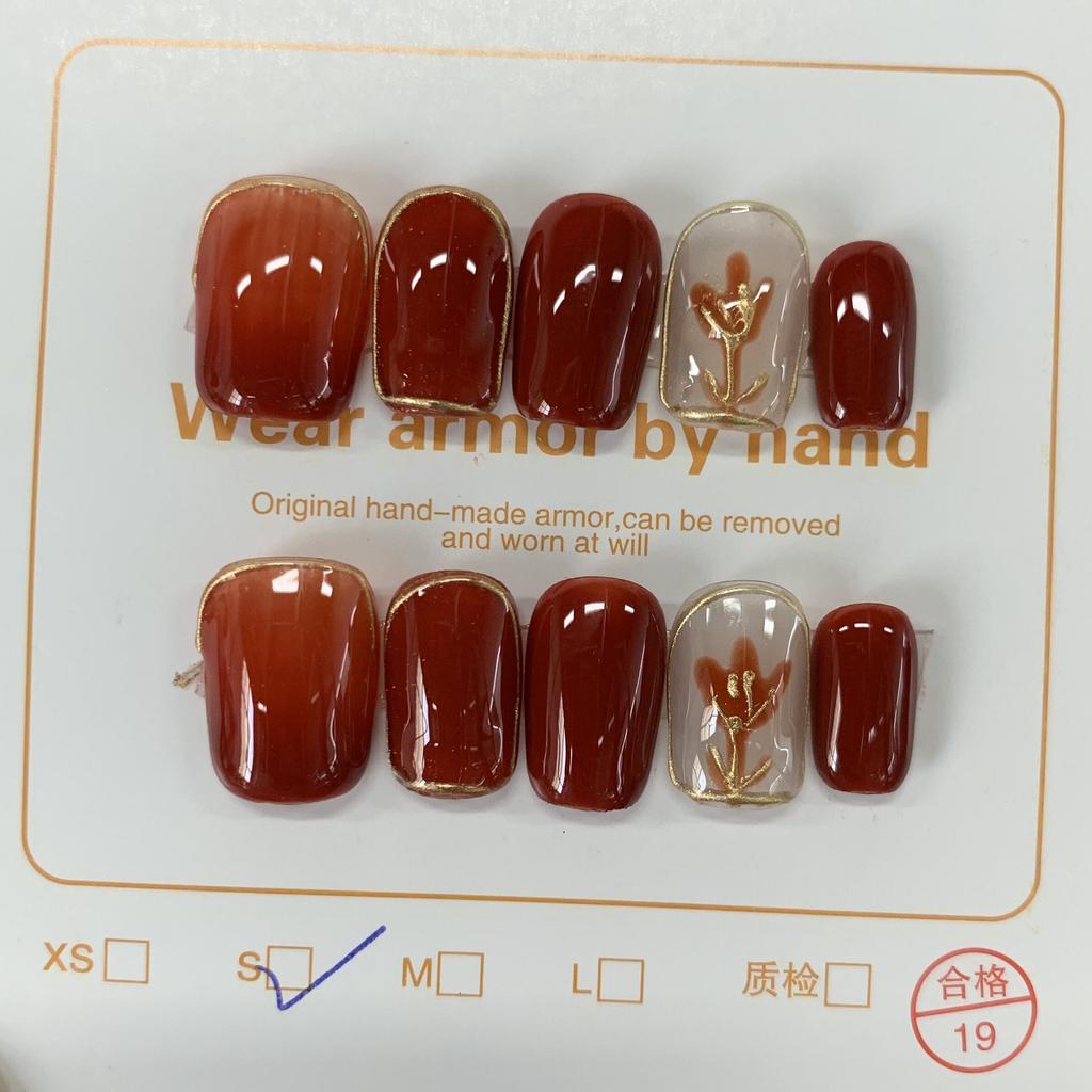 Нажмите на кончики ногтей Гель Полное покрытие 100 дизайнов Накладные ногти ручной работы Высококачественные носимые искусственные ногти Многоразовые размеры от XS до L бесплатно 5 шт. инструментов