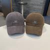 Embroidery Letter Rugged Baseball Cap Solid Color Duck Tongue Cap Fashion Sun Hat  for Women