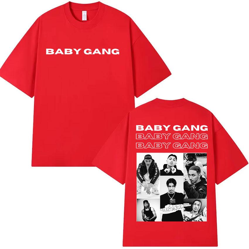 Rapper Baby Gang Album 2025 Merch T Shirt Unisexs Retro Fashion Cotton Short Sleeve Tshirts Hip Hop Oversized Tshirt Streetwear