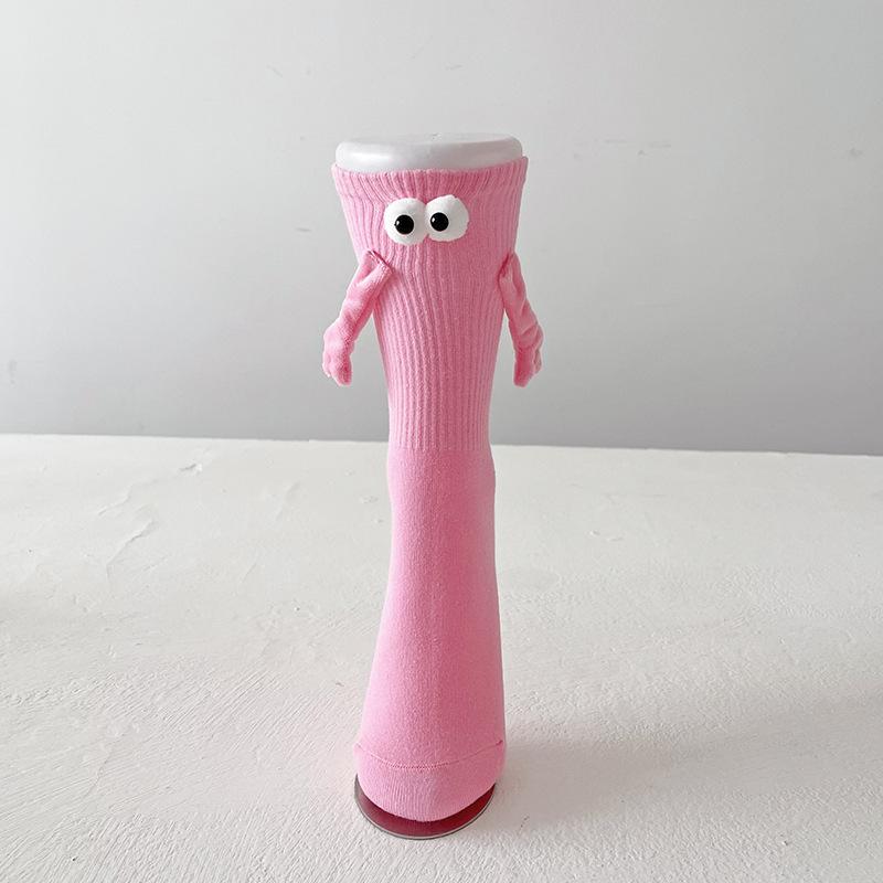 Рука Держит Носки Магнитные В Руках Смешные Мужские Для Женщин Новинка Дружба Пары Лучшая Подруга Подарок Парень Девушка Белые Носки