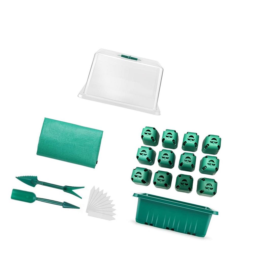 Набор поддонов для проращивания рассады, комнатная теплица, ящик для выращивания растений для домашнего использования, ящик для размножения с прозрачной крышкой