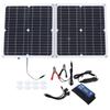50W Foldable Solar Panel Trickle Charger Kit with 100A Solar Charge Controller and Extension Cable