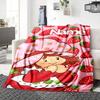 Custom Name Strawberry Shortcake'S Sweet Day Party Blanket For Couch Bed Plush Cozy Fuzzy Blanket Super Soft Warm Blankets For Fall And Winter 0916251