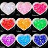 100 шт 9 мм акриловые 9 мм сердце акриловые прозрачные бусины радужного цвета для изготовления ювелирных изделий своими руками