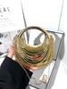 Acrylic Shell Shaped Clutch With Magnetic Closure And Embedded Rhinestones For Women