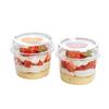 50PCS Plastic Material Disposable Pudding Cups Transparent Bowl Beverage Containers  Rice Pudding