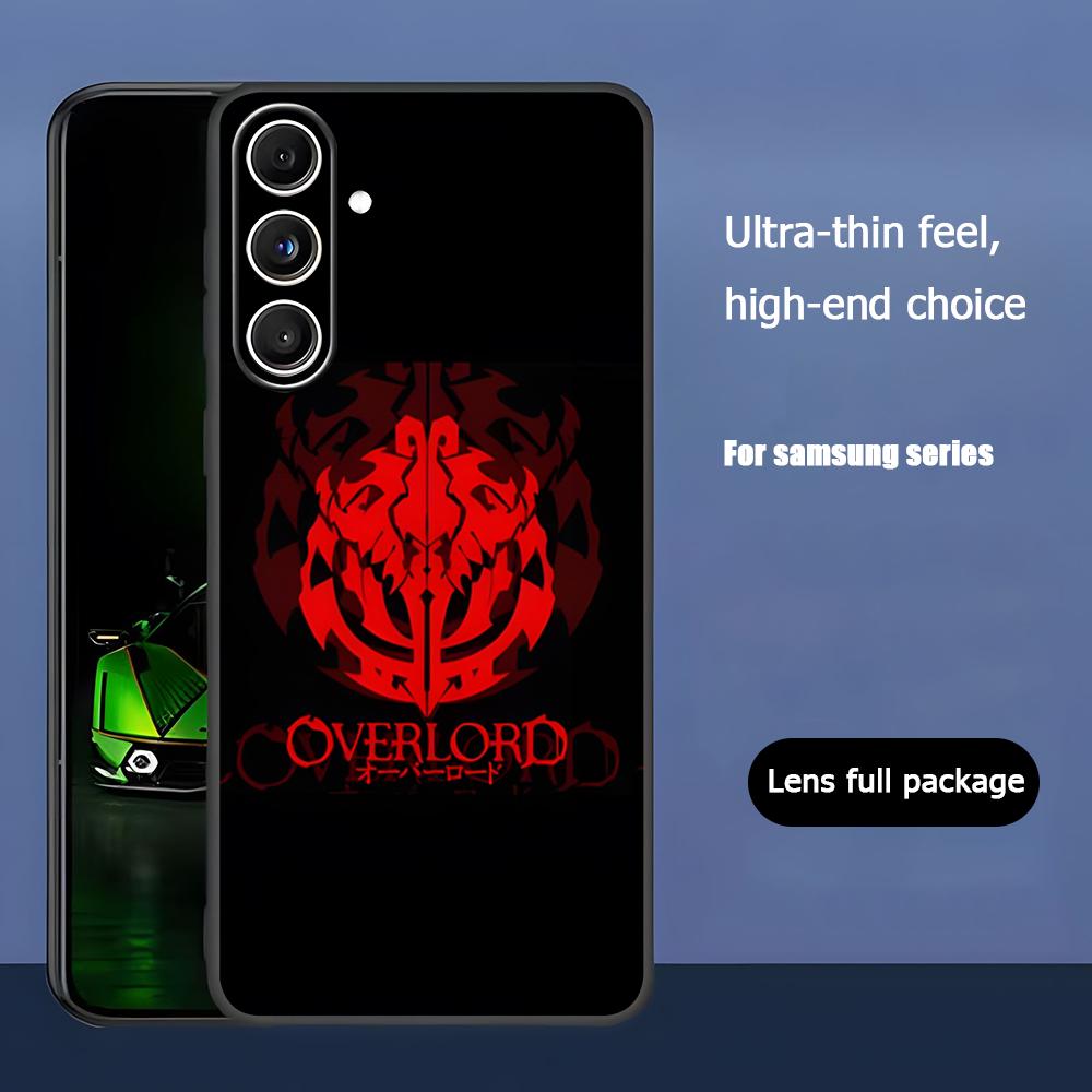 Крутой горячий аниме чехол Overlord для Samsung Galaxy S25 S24 S23 S22 S21 S20 Plus Ultra Note20 Мягкий Черный
