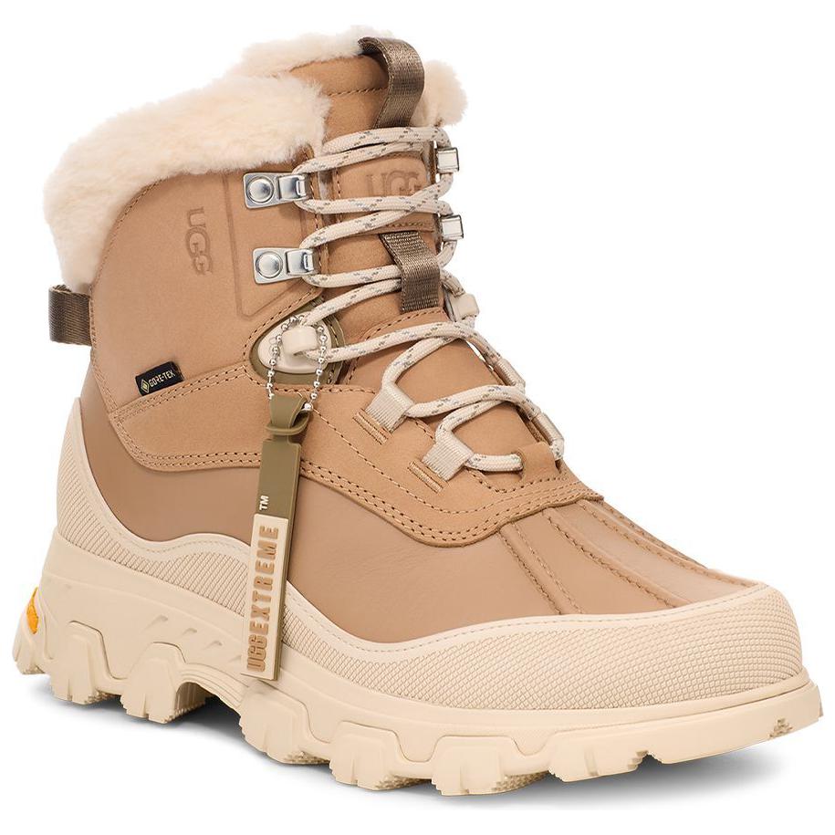 UGG Короткие зимние сапоги с круглым носком и цветными тканями, женские сапоги, песочные 1169032-SAN