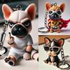 Funny French Bulldog Key Chain Middle Finger Bull Dogs Key Chains For Women Bag Car Wallet Charms Dog Lovers & Pet Owners