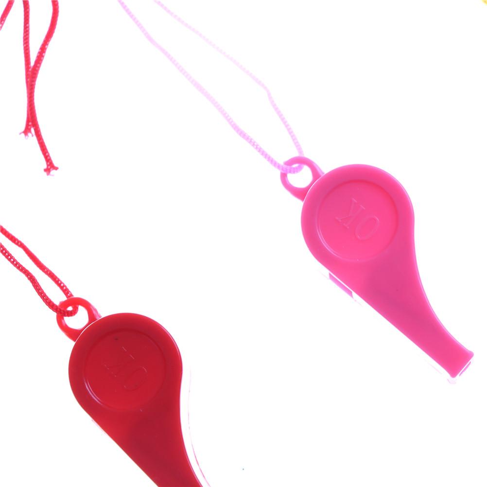 5Pcs/Lot Plastic Whistle Wanyard Children Kids Party Bag Filler Outdoor Toys