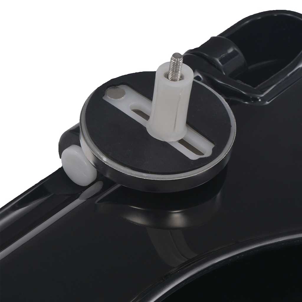 Toilet Seat with Soft Close Mechanism and Quick Release Black