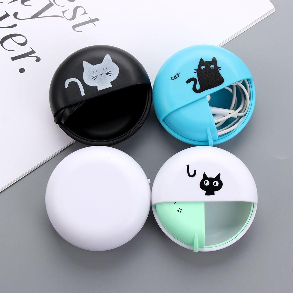 Многофункциональный карманный круглый бокс для хранения кабелей для передачи данных, защитный органайзер для ювелирных изделий и проводов, чехол для наушников