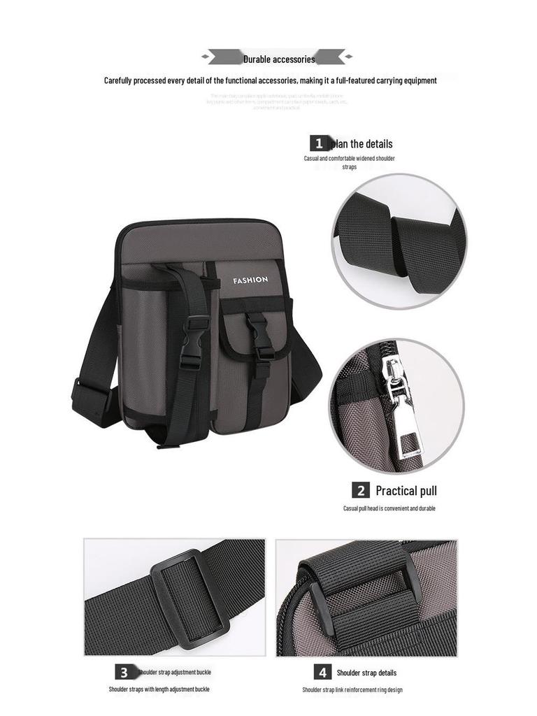 Мужская тактическая сумка через плечо - Износостойкий дорожный и уличный рюкзак