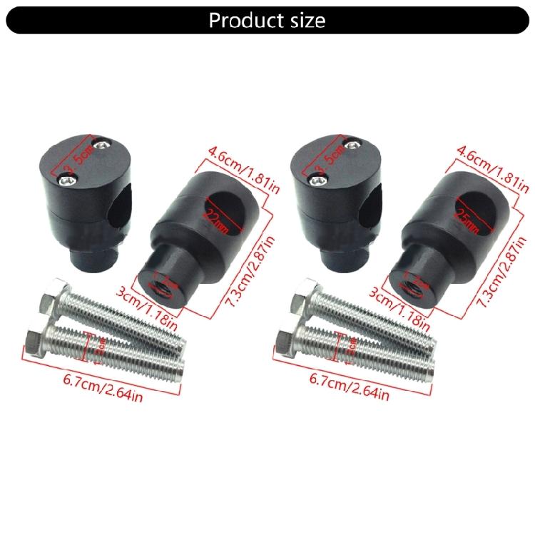 Easy Installation Adjustable Adapter Handlebar Risers Mount Clamps Fit for Motorcycles Dirt Pit Bike 22mm/25mm Aluminum