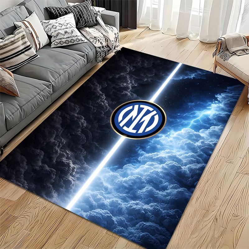 Inter Milan Logo Storm Design suitable as a non-slip mat for the living room or bedroom sofa