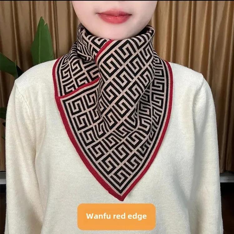 Fashionable Autumn Winter Neck Warmer New Style Korean Version Versatile Warm Elegant Triangle Scarf Neck Protection for Neck