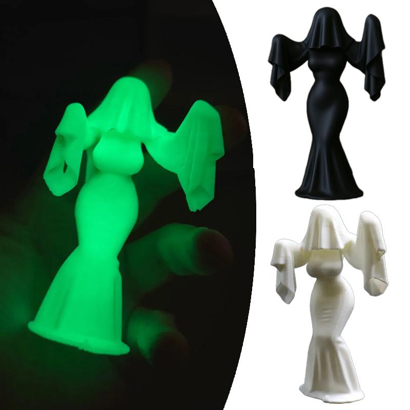 Готическая невеста фигурка 3D печать Хэллоуин статуя невесты-призрака 3D печать женский призрак настольная фигурка украшение для дома