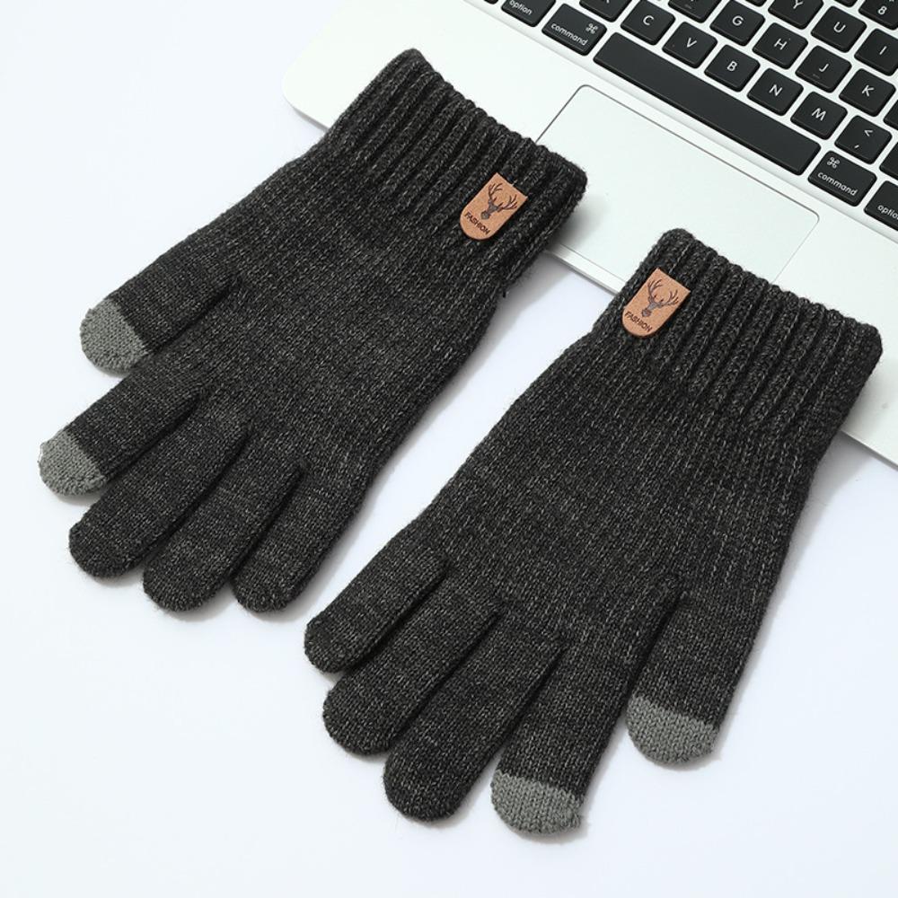 Thick Winter Gloves Windproof Men Mittens Gift Knitted Gloves Outdoor