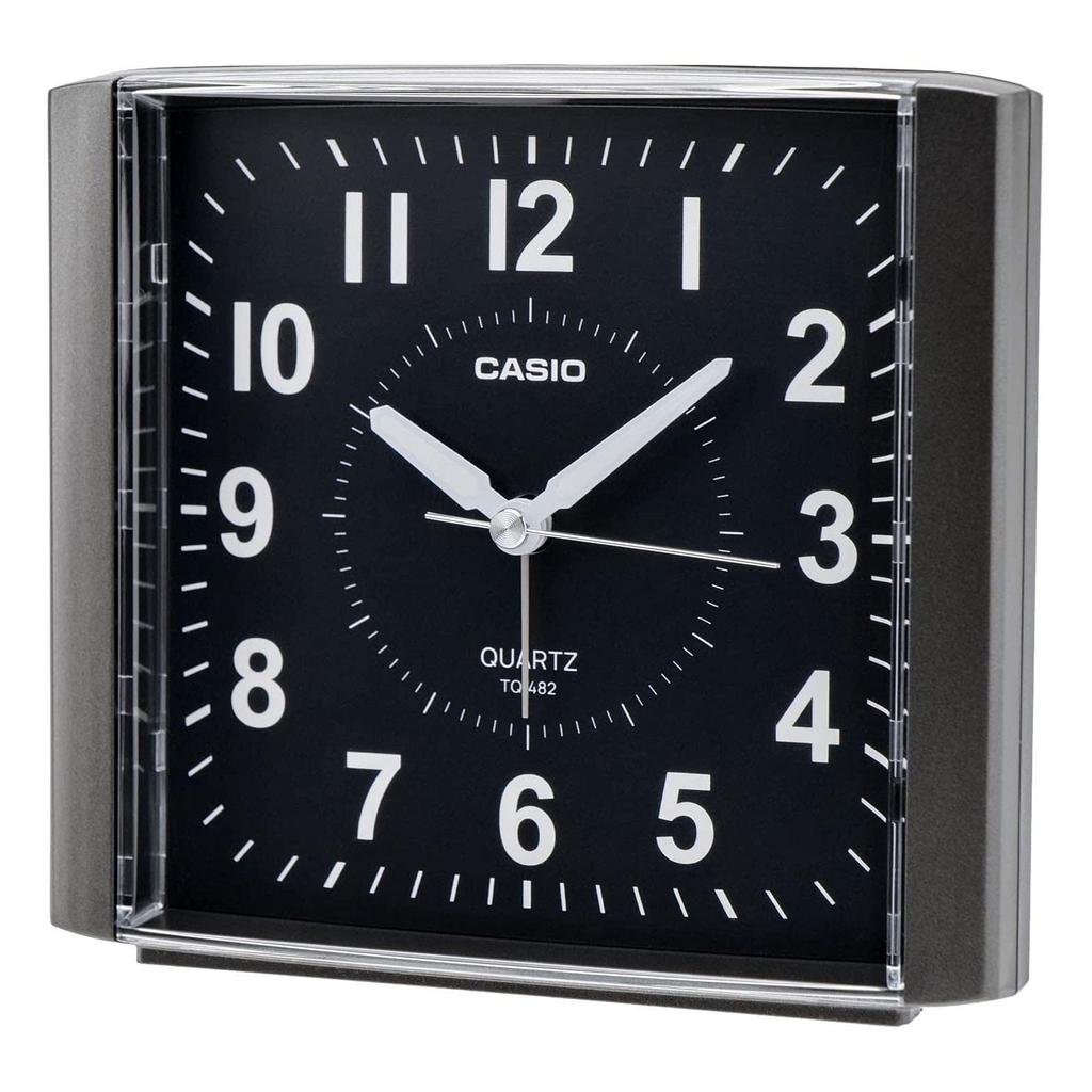 Casio Alarm Clock Table Clock Black Analog Snooze Light Simple TQ-482-1JF