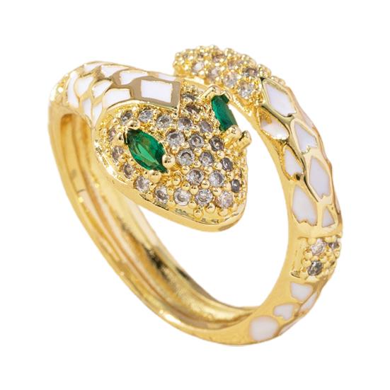 Yousheng женское кольцо на палец с регулируемым отверстием, сверкающие стразы, кольцо в форме змеи, коктейльное ювелирное украшение для вечеринки, подарок