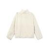 Nike Colorblock Large Logo Casual Sport Warm Faux Fur Jacket Women Jackets White DM1760-238
