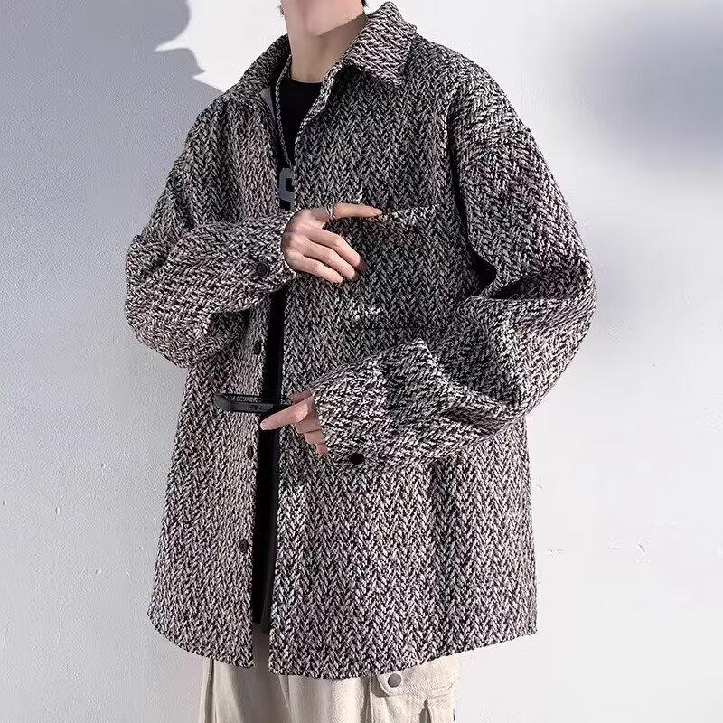 Men's Retro Fragrance Style Lapel Jacket - Trendy Spring Casual Outerwear