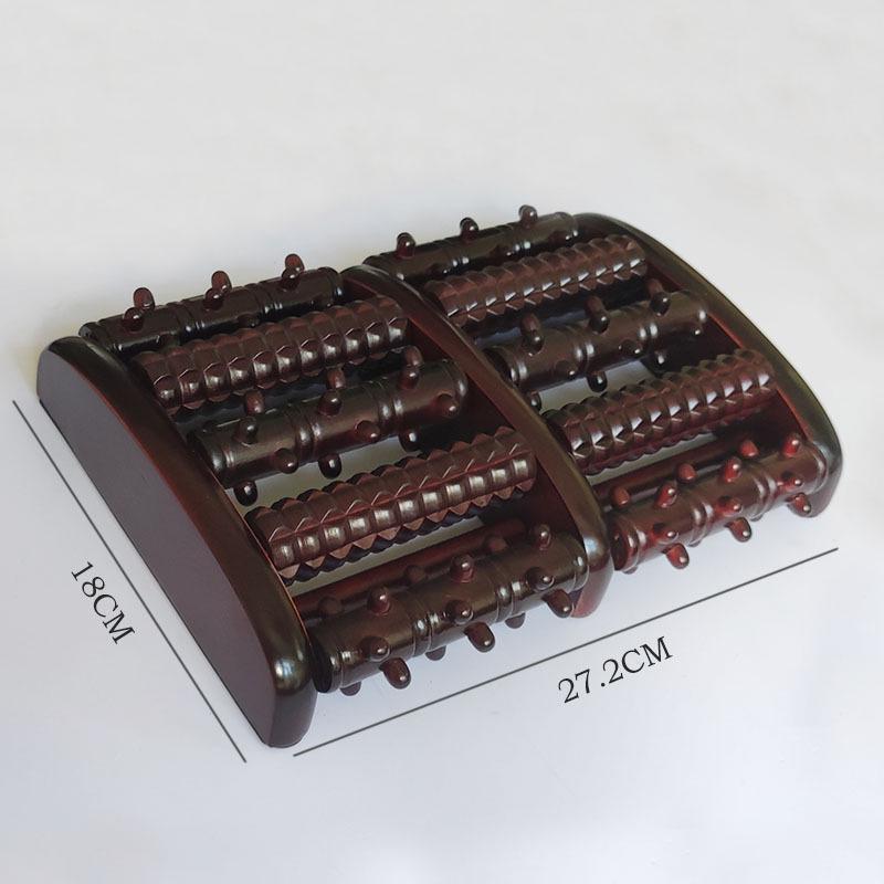 Утолщенная деревянная подошва для ступней и роликовый массажер для ног с акупунктурным шариком