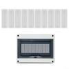 50 pcs distribution box slot cover white ABS plastic fuse box hole breaker panel blank fill strip DIN rail module unused slot cover suitable for st