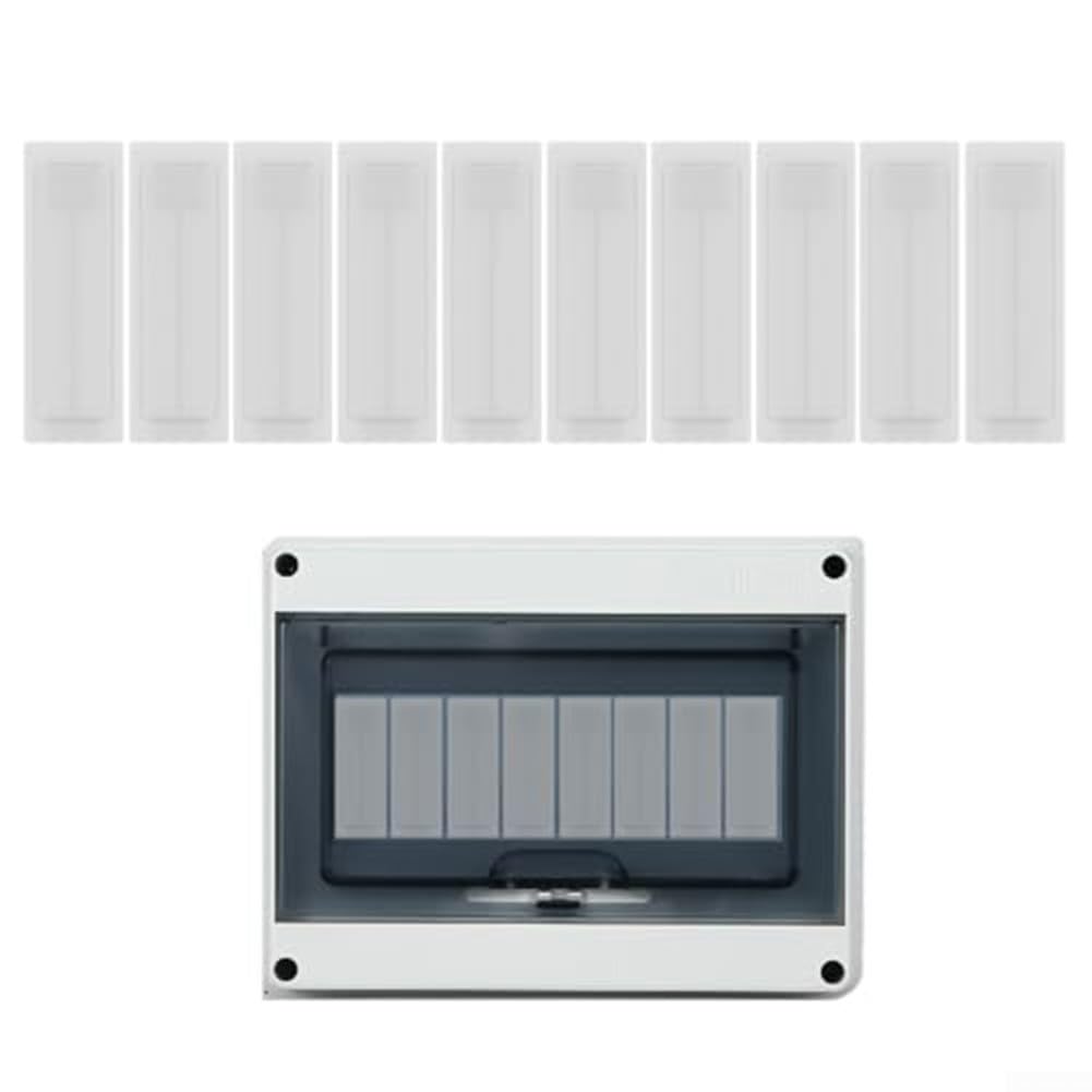 50 pcs distribution box slot cover white ABS plastic fuse box hole breaker panel blank fill strip DIN rail module unused slot cover suitable for st