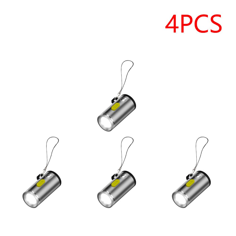 1-5 PCS Compact Type C Power Flashlight Mini Portable LED Light Small Pocket Flashlight Outdoor Emergency Light for Camping