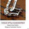 Women Girls Harp Shape Earrings Silver Plated Ear Clip Pin Copper Stud Jacket