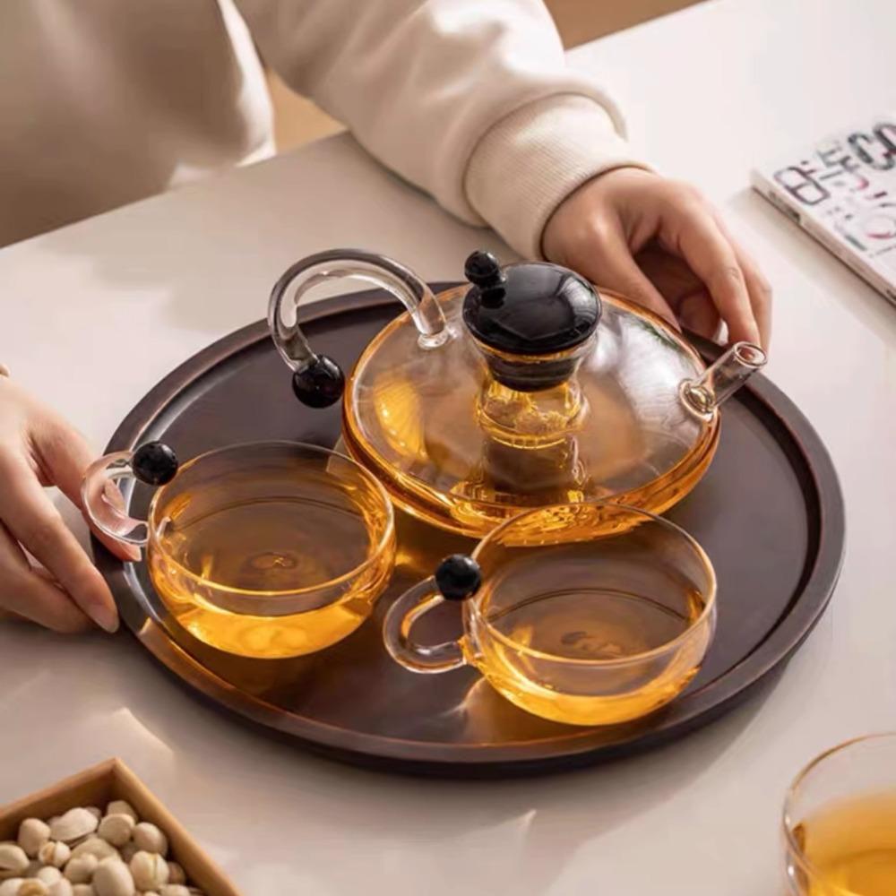 Nordic Style Deflated Tea Pot Heat Resistant Tea Brewing Pot Household Flower Tea Kettle Fruit Tea