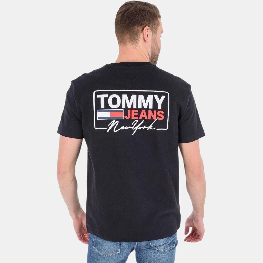 Tommy Hilfiger Мужская повседневная однотонная футболка с круглым вырезом и коротким рукавом Топы DM0DM10216BDS